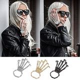 Steampunk Gothic Hand Bone Skeleton Elasticity Bracelet Halloween Party Jewelry