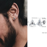 Triangle Crystal Zircon Stud Earrings