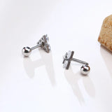 Triangle Crystal Zircon Stud Earrings