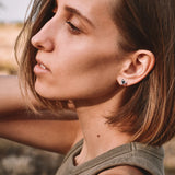 Triangle Crystal Zircon Stud Earrings