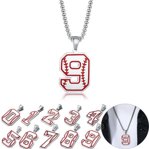 Lucky Number Necklace for Baseball Fans - Good Fortune Wishes