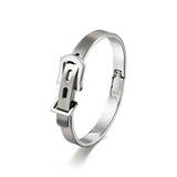 Men Titanium Bangles Bracelets 8MM Width Stainless Steel Bangle Gift