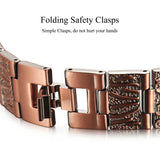 Men Pure Copper Pain Relief Bracelet Double Row Magnetic Therapy Hand Chain