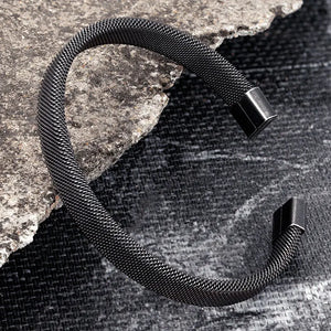 Men's Vintage Stainless Steel Cuban Cuff Bracelet