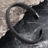 Men's Vintage Stainless Steel Cuban Cuff Bracelet