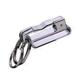 Men Waist Hanging Double Ring Key Chain Metal Keyring Auto Pendant Key Holder
