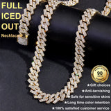 14MM Cuban Chain AK47 Gun Pendant Necklace Iced Out AAA Rhinestone Prong