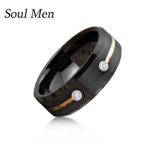 Tungsten Carbide 8mm Wedding Rings CZ Anniversary Rings