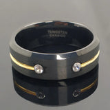 Tungsten Carbide 8mm Wedding Rings CZ Anniversary Rings