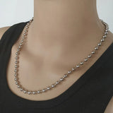 Bead Choker Gothic Necklace Punk Rock Statement Collar Jewelry