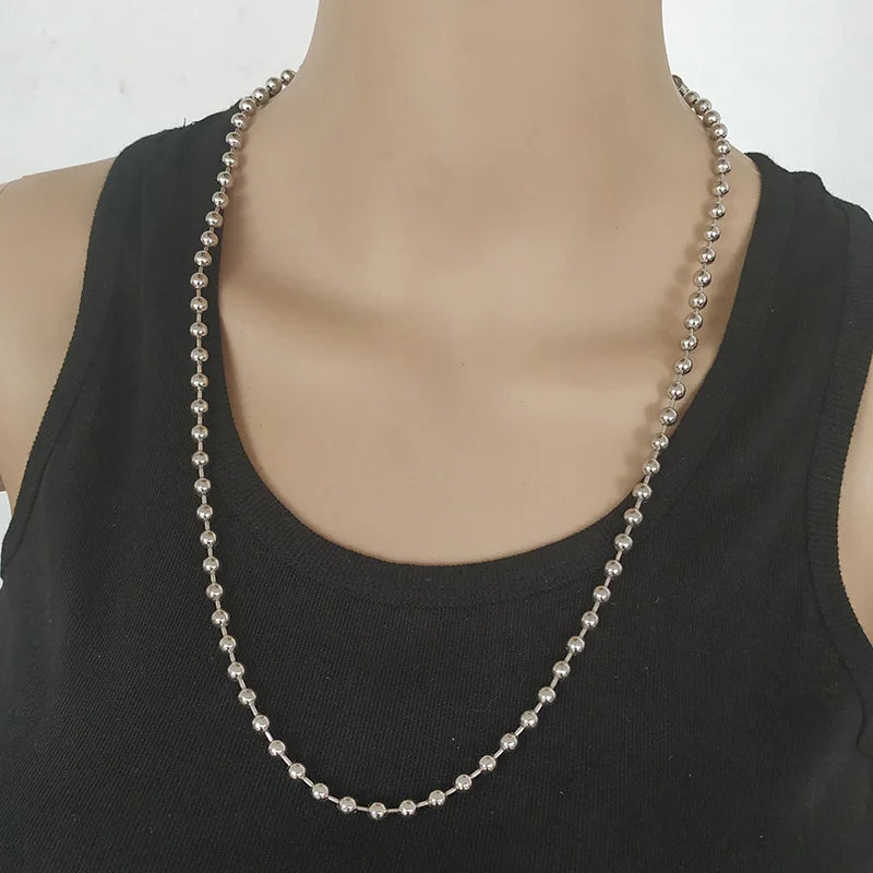 Bead Choker Gothic Necklace Punk Rock Statement Collar Jewelry