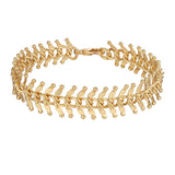 Men Women Wide Chunky Yellow Link Sheet Bracelet Chain