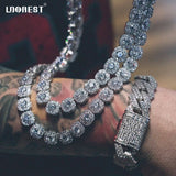 Crystal Tennis Chain Choker 13mm Square Cuban Link Necklace