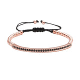 Adjustable CZ Crystal Rope Bracelet Pave Zircon Jewelry