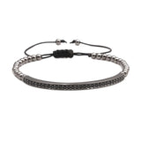 Adjustable CZ Crystal Rope Bracelet Pave Zircon Jewelry