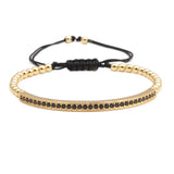 Adjustable CZ Crystal Rope Bracelet Pave Zircon Jewelry