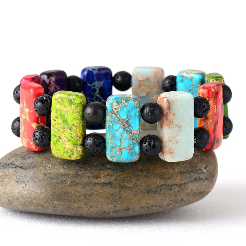 Chakra Bracelets Essential Oil 7 Stones Couples