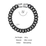 Crystal Cuban Anklet Bracelet Chunky Metal Ankle Chain