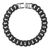 Crystal Cuban Anklet Bracelet Chunky Metal Ankle Chain