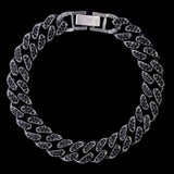 Crystal Cuban Anklet Bracelet Chunky Metal Ankle Chain