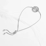 Sterling Silver Life Tree Crystal Bracelet Men Women Family Tree Jewelry