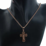 Men Women 585 Rose Cross Letter Pendant Necklace