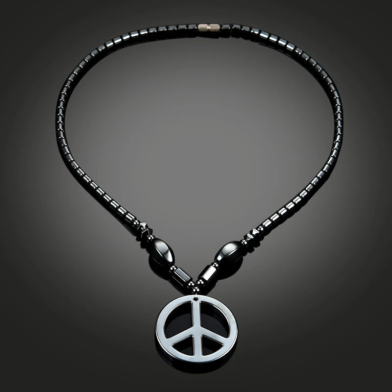 Men Women Hematite Necklace Magnet Red Beads Magnetic Therapy Care Neck