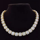 Hip Hop Chain Necklace 12.5mm Square Chain Iced Out Bling Bling HipHop Necklaces