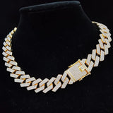 Men Women Hip Hop Chain Necklace 20mm Rhombus Cuban Chains Necklace