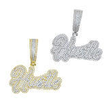 Men Women Hip Hop Hustle Pendant Necklace Bling CZ Rope Chain Punk Rapper