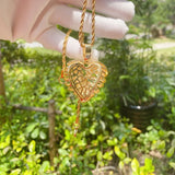 Unisex Heart Pendant Necklace with Tennis Chain HipHop Jewelry