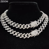 Iced Out Bling Chain Necklace Rhombus Cuban Chains Hiphop Necklaces