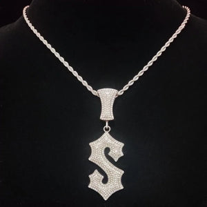 Men Women Hip Hop S Pendant Necklace Cuban Chain Iced Out Punk Jewelry