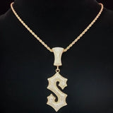 Men Women Hip Hop S Pendant Necklace Cuban Chain Iced Out Punk Jewelry