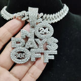Hip Hop NO OFF Pendant Necklace Cuban Chain Bling Necklaces