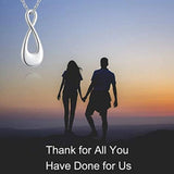 Men Women Infinity Cremation Jewelry For Ashes Pendant Stainless Steel