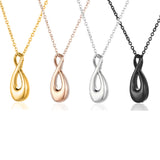 Men Women Infinity Cremation Jewelry For Ashes Pendant Stainless Steel