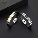 Leather Bracelets Punk Reptile Scorpion Charm Wrap Bangle