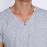 Men Women Medical Alert Necklace Storage Box Pendant