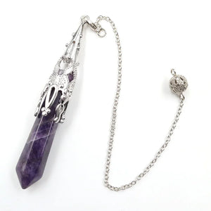 Natural Healing Gem Stone Reiki Pyramid Pendulum