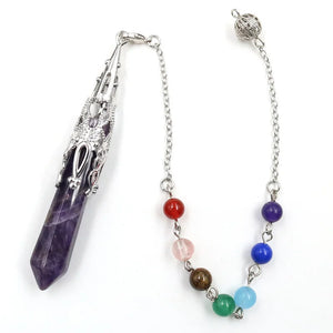 Natural Healing Gem Stone Reiki Pyramid Pendulum