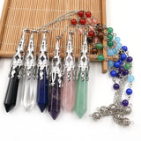 Natural Healing Gem Stone Reiki Pyramid Pendulum