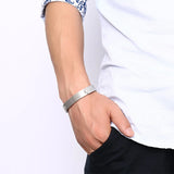 Personalized Engraved Stretch Bracelet with Stainless Steel Band