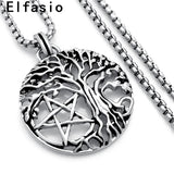 Yggdrasil Tree of Life Pendant Necklace with Stainless Steel Chain