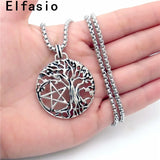 Yggdrasil Tree of Life Pendant Necklace with Stainless Steel Chain