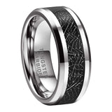 Tungsten Carbide Meteorite Inlay Wedding Band