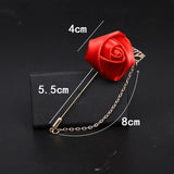 Rose Flower Leaf Brooch Pin Wedding Party Brooch Jewelry