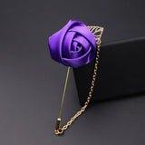 Rose Flower Leaf Brooch Pin Wedding Party Brooch Jewelry