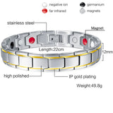 Stainless Steel Magnetic Therapy Bracelets for Arthritis