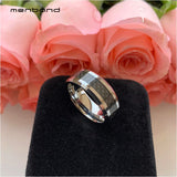 Tungsten Ring with Carbon Fiber Inlay Band 8MM Comfort Fit
